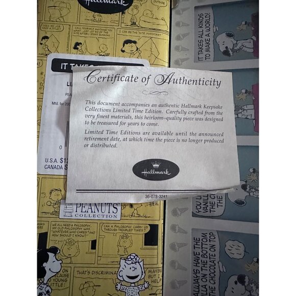 Hallmark "It Takes All Kinds!" Limited Edition Snoopy Comic Strip Frame - Picture 2 of 10